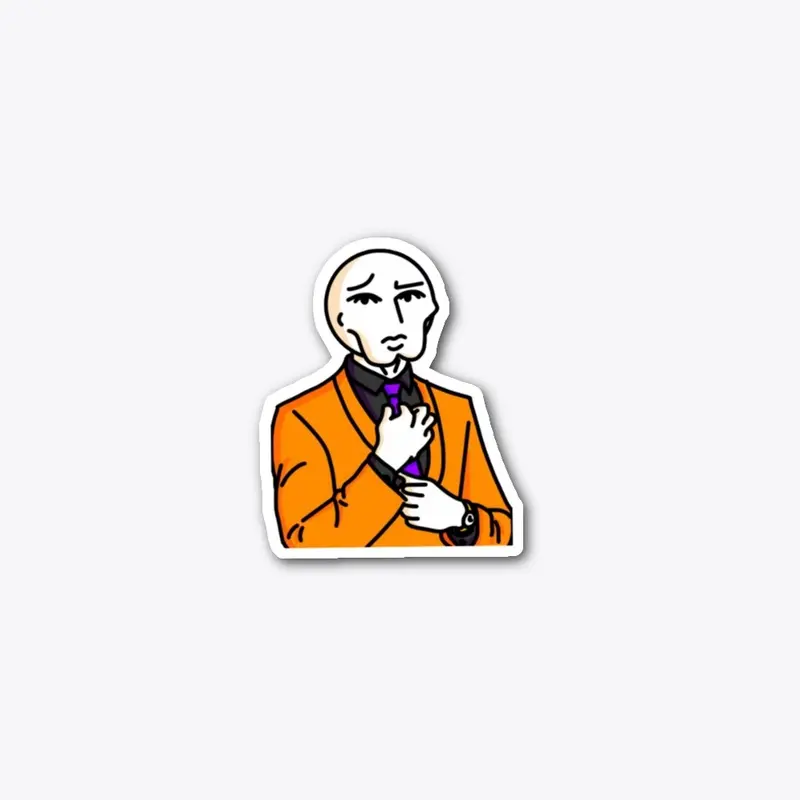 Business Orange Guy Sticker